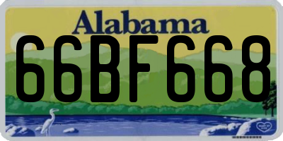 AL license plate 66BF668