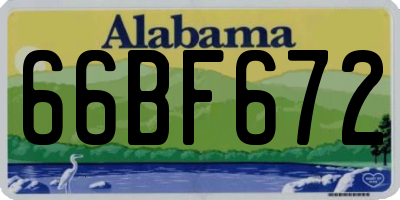 AL license plate 66BF672