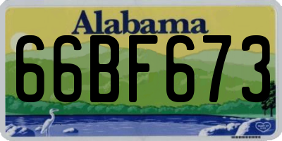AL license plate 66BF673