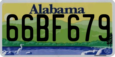 AL license plate 66BF679