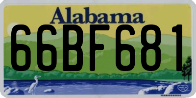 AL license plate 66BF681