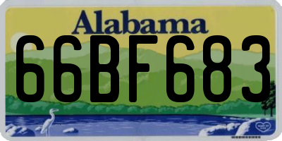 AL license plate 66BF683