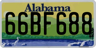 AL license plate 66BF688
