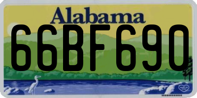 AL license plate 66BF690