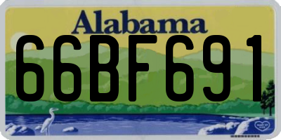 AL license plate 66BF691