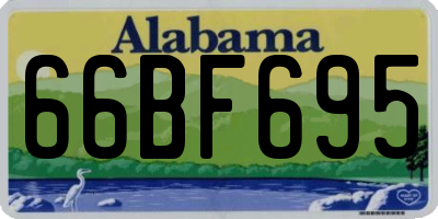 AL license plate 66BF695