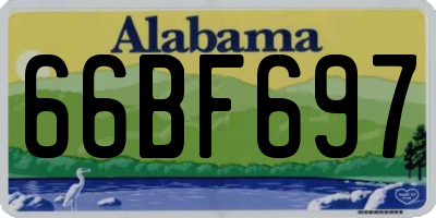 AL license plate 66BF697
