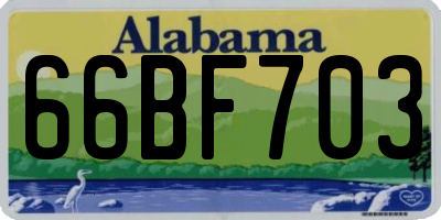 AL license plate 66BF703