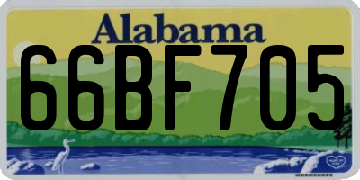 AL license plate 66BF705