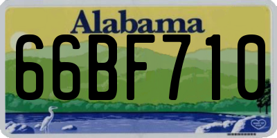 AL license plate 66BF710