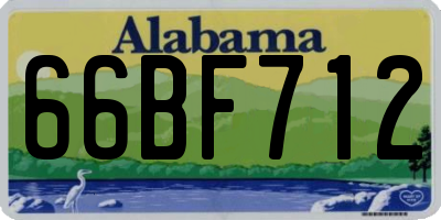 AL license plate 66BF712