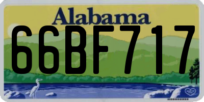 AL license plate 66BF717
