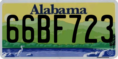 AL license plate 66BF723