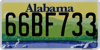 AL license plate 66BF733