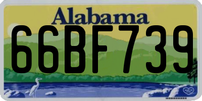 AL license plate 66BF739