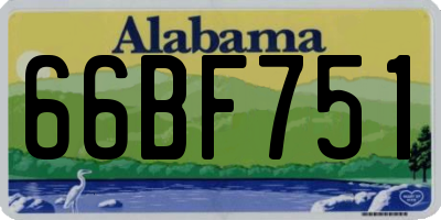 AL license plate 66BF751