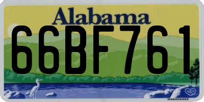 AL license plate 66BF761