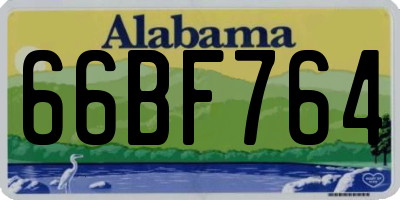 AL license plate 66BF764