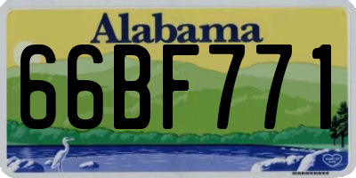 AL license plate 66BF771