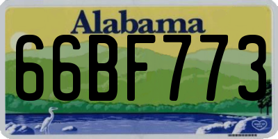 AL license plate 66BF773