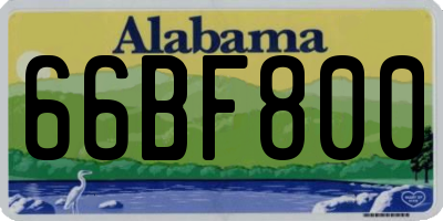 AL license plate 66BF800