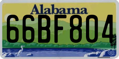 AL license plate 66BF804