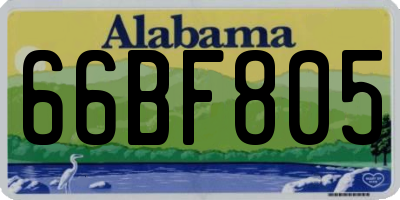 AL license plate 66BF805