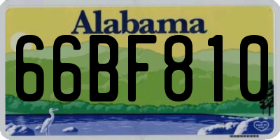 AL license plate 66BF810