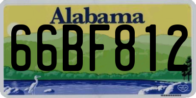 AL license plate 66BF812