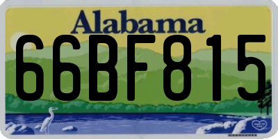 AL license plate 66BF815