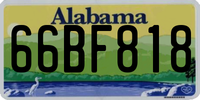 AL license plate 66BF818