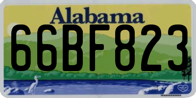 AL license plate 66BF823