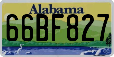 AL license plate 66BF827