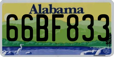 AL license plate 66BF833