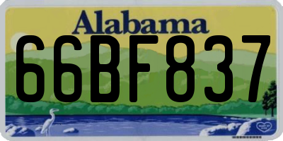 AL license plate 66BF837