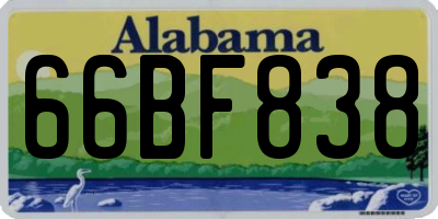 AL license plate 66BF838