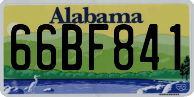 AL license plate 66BF841