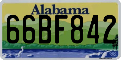 AL license plate 66BF842