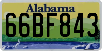 AL license plate 66BF843