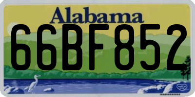 AL license plate 66BF852