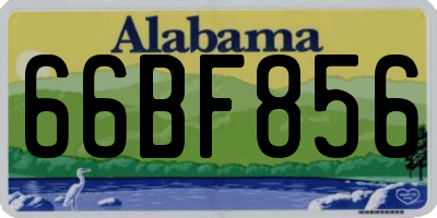 AL license plate 66BF856