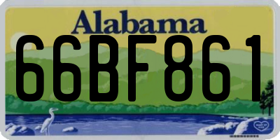 AL license plate 66BF861