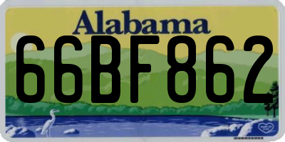 AL license plate 66BF862