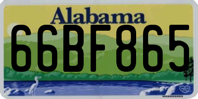 AL license plate 66BF865
