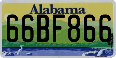 AL license plate 66BF866