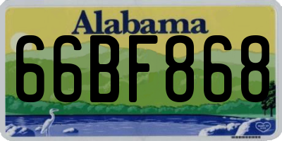AL license plate 66BF868