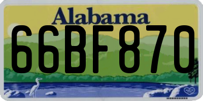 AL license plate 66BF870