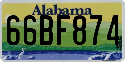 AL license plate 66BF874