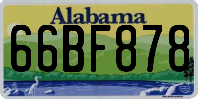 AL license plate 66BF878