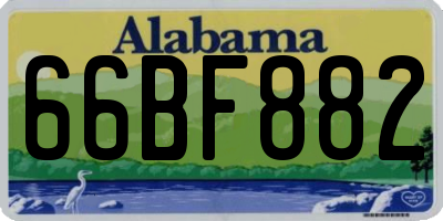 AL license plate 66BF882